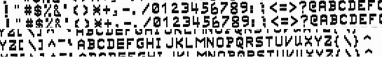 example Feld-Hell characters