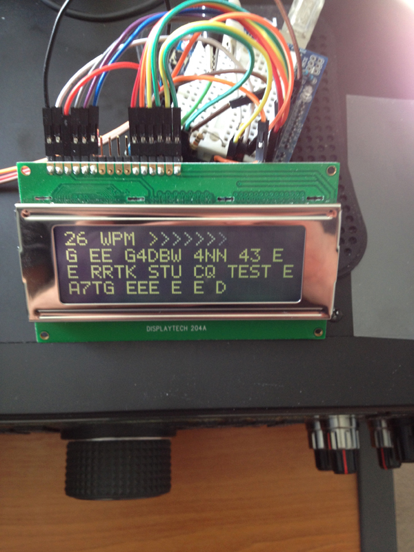 Screenshot of CW Decoder Prototype